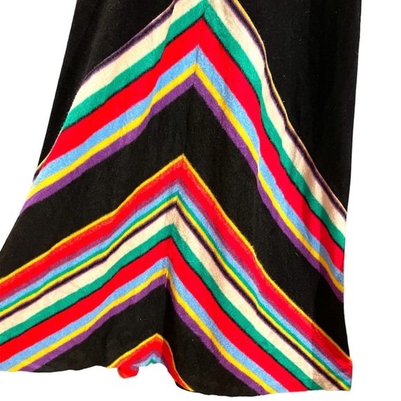 Vintage 70s Sears Long Maxi House Robe Pride Rainbow Zipper Pockets Medium - Picture 7 of 8